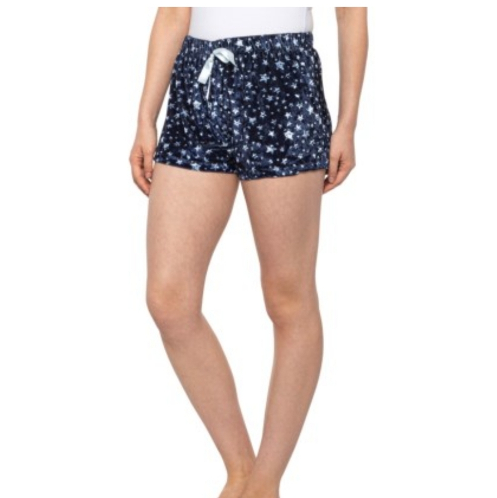 Tart Intimates Ryder Pajama Lounge Shorts Velvet Blue Stars Women's XL NWT